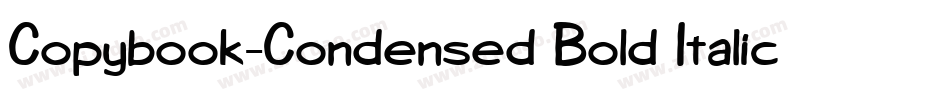 Copybook-Condensed Bold Italic字体转换